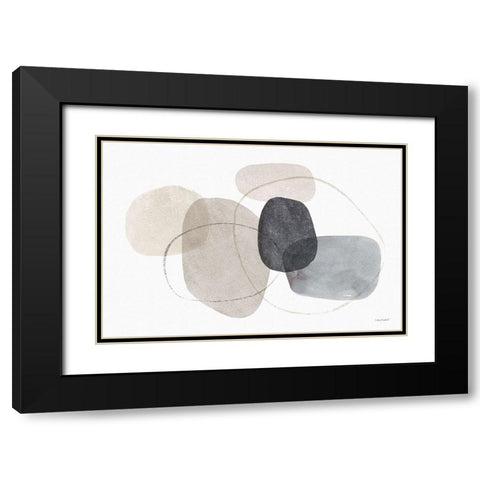 Think  Neutral 09A Black Modern Wood Framed Art Print with Double Matting by Audit, Lisa