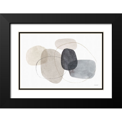 Think  Neutral 09A Black Modern Wood Framed Art Print with Double Matting by Audit, Lisa