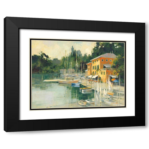 Portofino Heights Black Modern Wood Framed Art Print with Double Matting by Simandle, Marilyn