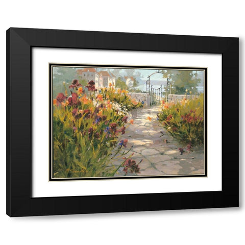 Italian Village Black Modern Wood Framed Art Print with Double Matting by Simandle, Marilyn
