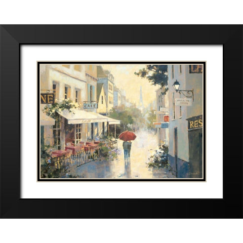 Cafe de Ville Black Modern Wood Framed Art Print with Double Matting by Simandle, Marilyn