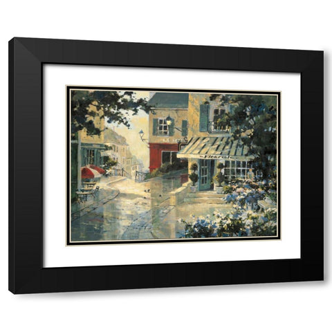 Village Florist Black Modern Wood Framed Art Print with Double Matting by Simandle, Marilyn