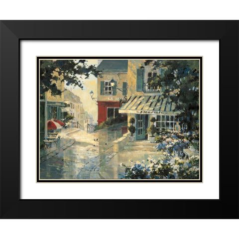 Village Florist Black Modern Wood Framed Art Print with Double Matting by Simandle, Marilyn