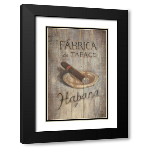 Fabrica de Tabaco Black Modern Wood Framed Art Print with Double Matting by Fisk, Arnie