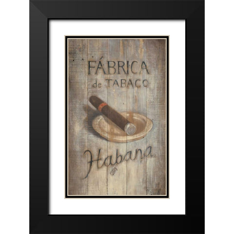 Fabrica de Tabaco Black Modern Wood Framed Art Print with Double Matting by Fisk, Arnie