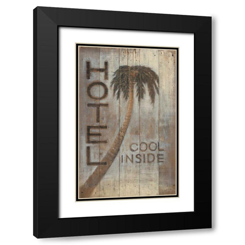 Palm Hotel Black Modern Wood Framed Art Print with Double Matting by Fisk, Arnie