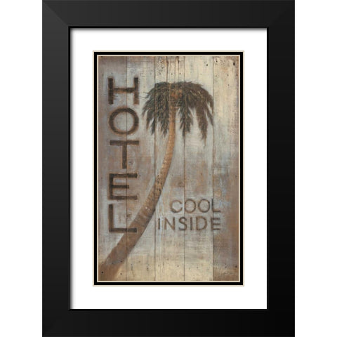 Palm Hotel Black Modern Wood Framed Art Print with Double Matting by Fisk, Arnie