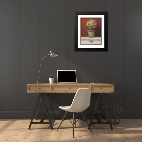 Hydrangea Study Black Modern Wood Framed Art Print with Double Matting by Fisk, Arnie
