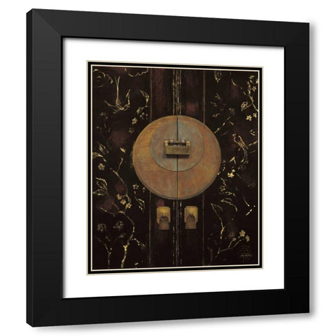 Mystic Bird Armoire Black Modern Wood Framed Art Print with Double Matting by Fisk, Arnie