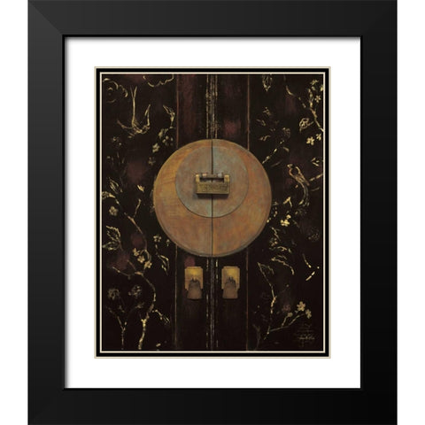 Mystic Bird Armoire Black Modern Wood Framed Art Print with Double Matting by Fisk, Arnie