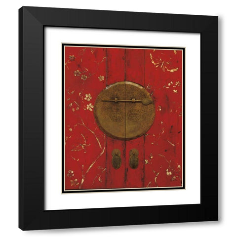 Apple Blossom Armoire Black Modern Wood Framed Art Print with Double Matting by Fisk, Arnie