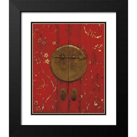 Apple Blossom Armoire Black Modern Wood Framed Art Print with Double Matting by Fisk, Arnie