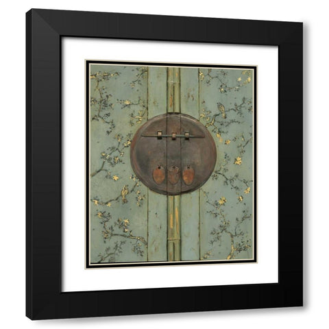Cherry Blossom Armoire Black Modern Wood Framed Art Print with Double Matting by Fisk, Arnie