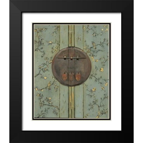 Cherry Blossom Armoire Black Modern Wood Framed Art Print with Double Matting by Fisk, Arnie