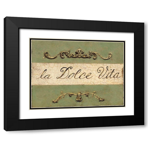 Dolce Vita Plaque Black Modern Wood Framed Art Print with Double Matting by Fisk, Arnie