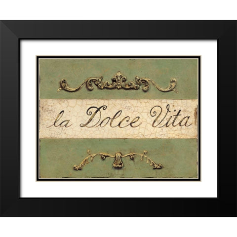 Dolce Vita Plaque Black Modern Wood Framed Art Print with Double Matting by Fisk, Arnie