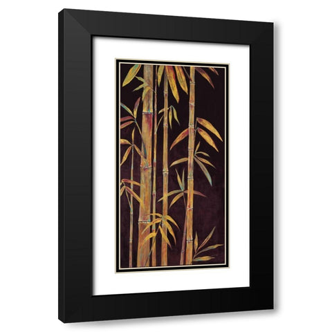 Gilded Bamboo 2  Black Modern Wood Framed Art Print with Double Matting by Fisk, Arnie