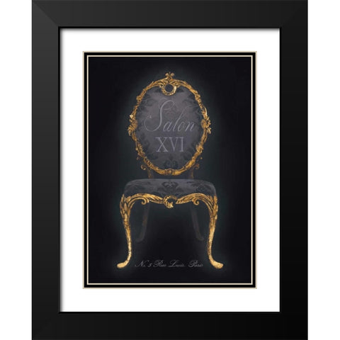 Salon XVI Black Modern Wood Framed Art Print with Double Matting by Fisk, Arnie
