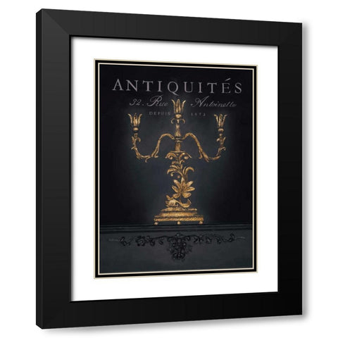 Antiquites Black Modern Wood Framed Art Print with Double Matting by Fisk, Arnie