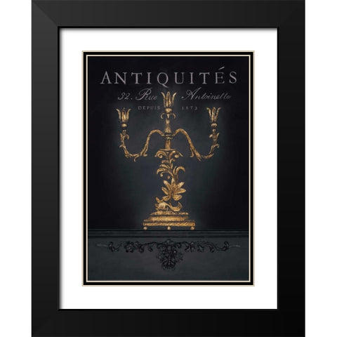Antiquites Black Modern Wood Framed Art Print with Double Matting by Fisk, Arnie