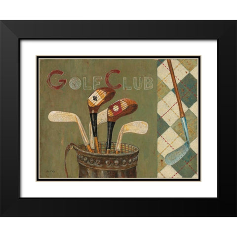 Golf Club Black Modern Wood Framed Art Print with Double Matting by Fisk, Arnie