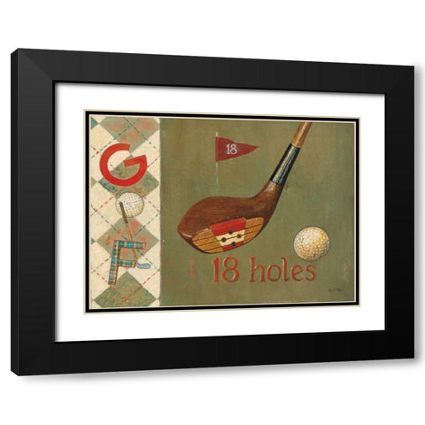 18 Holes Black Modern Wood Framed Art Print with Double Matting by Fisk, Arnie