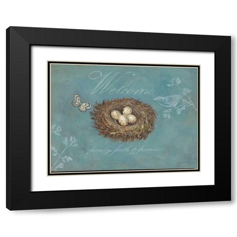 Welcome Black Modern Wood Framed Art Print with Double Matting by Fisk, Arnie