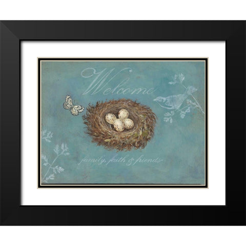 Welcome Black Modern Wood Framed Art Print with Double Matting by Fisk, Arnie