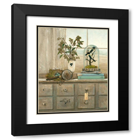 Window on the World Black Modern Wood Framed Art Print with Double Matting by Fisk, Arnie