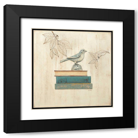 Aviary Library Black Modern Wood Framed Art Print with Double Matting by Fisk, Arnie