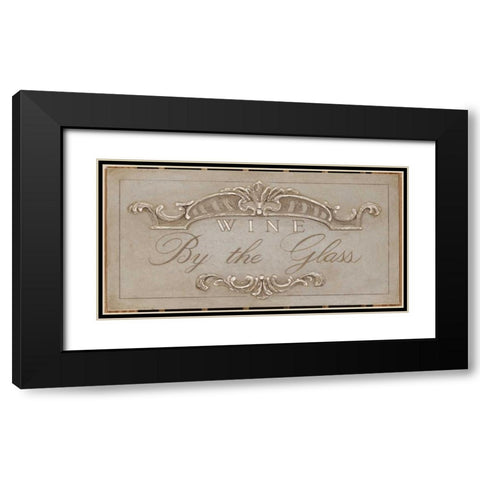 Announcing Wine By the Glass Black Modern Wood Framed Art Print with Double Matting by Fisk, Arnie