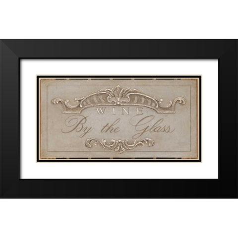 Announcing Wine By the Glass Black Modern Wood Framed Art Print with Double Matting by Fisk, Arnie