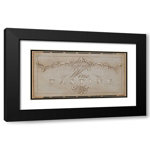 Announcing Wine Tasting Black Modern Wood Framed Art Print with Double Matting by Fisk, Arnie