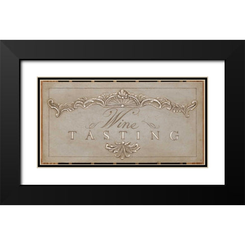 Announcing Wine Tasting Black Modern Wood Framed Art Print with Double Matting by Fisk, Arnie