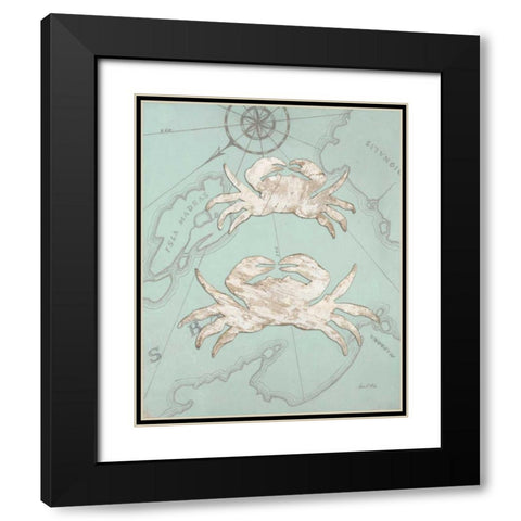 Coastal Crab  Black Modern Wood Framed Art Print with Double Matting by Fisk, Arnie