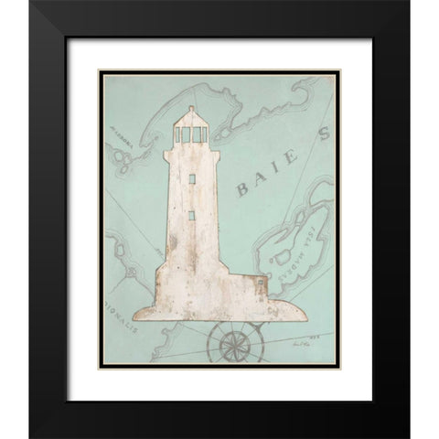 Coastal Lighthouse  Black Modern Wood Framed Art Print with Double Matting by Fisk, Arnie