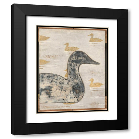 Rustic Decoy Black Modern Wood Framed Art Print with Double Matting by Fisk, Arnie