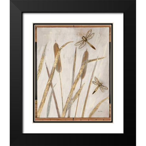 Rustic Cat Tails Black Modern Wood Framed Art Print with Double Matting by Fisk, Arnie