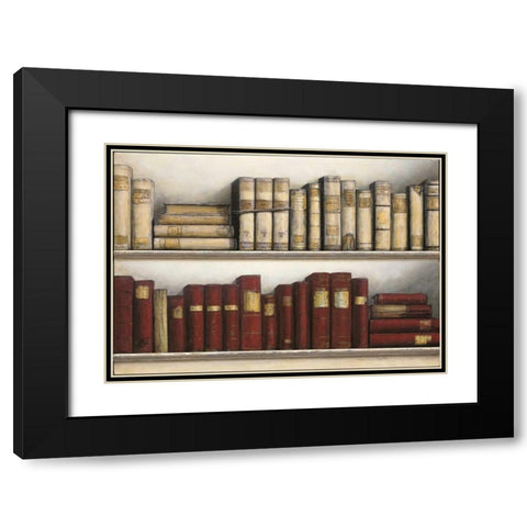 World Study of Books Black Modern Wood Framed Art Print with Double Matting by Fisk, Arnie