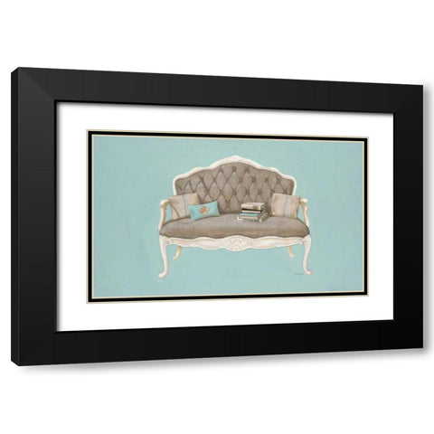 Linen Recline Black Modern Wood Framed Art Print with Double Matting by Fisk, Arnie
