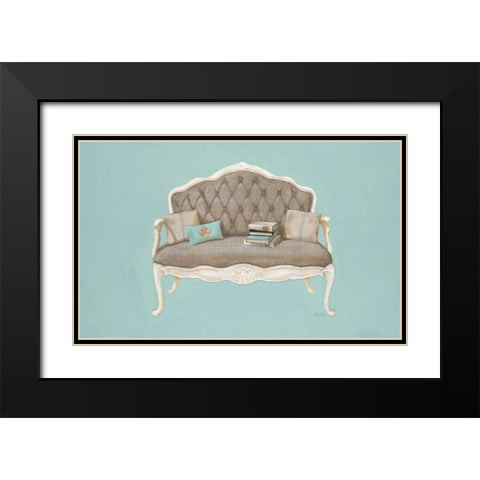 Linen Recline Black Modern Wood Framed Art Print with Double Matting by Fisk, Arnie