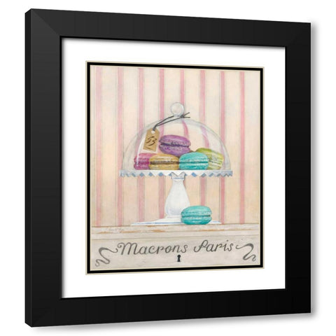 French Macaroons 2 Black Modern Wood Framed Art Print with Double Matting by FISK, Arnie