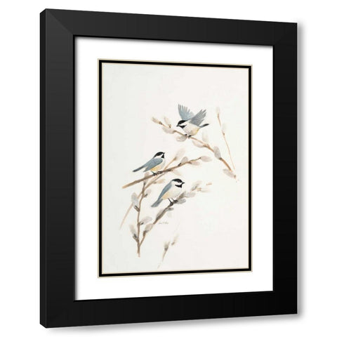 Bird in White Black Modern Wood Framed Art Print with Double Matting by FISK, Arnie