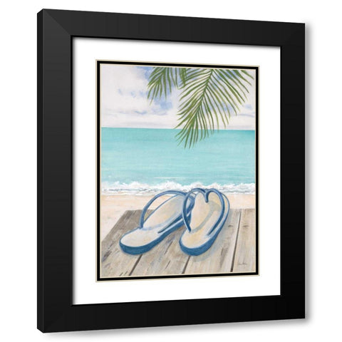Beach Comfort  Black Modern Wood Framed Art Print with Double Matting by FISK, Arnie