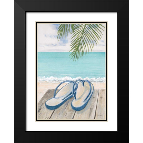 Beach Comfort  Black Modern Wood Framed Art Print with Double Matting by FISK, Arnie