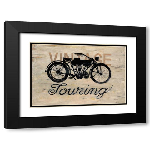 Vintage Touring Bike Black Modern Wood Framed Art Print with Double Matting by Fisk, Arnie