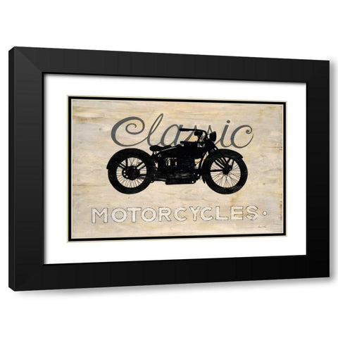Classic Motorcycle Black Modern Wood Framed Art Print with Double Matting by Fisk, Arnie