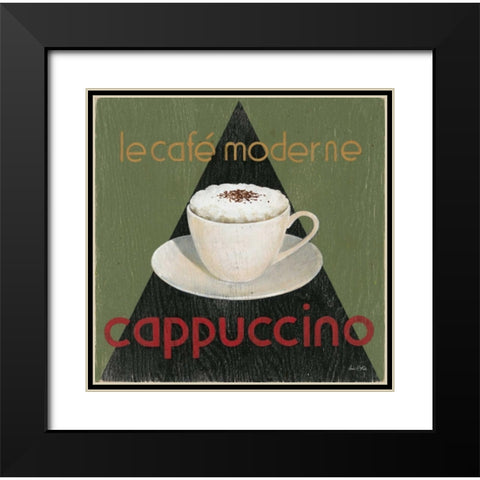 Cafe Moderne Cappuccino Black Modern Wood Framed Art Print with Double Matting by Fisk, Arnie