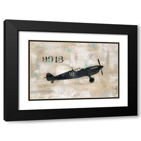 Fighter 18 Black Modern Wood Framed Art Print with Double Matting by Fisk, Arnie