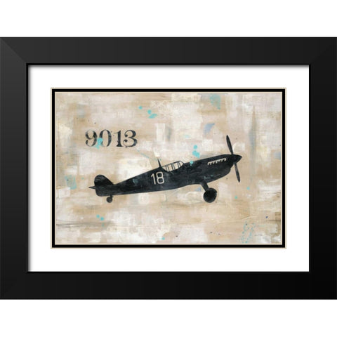 Fighter 18 Black Modern Wood Framed Art Print with Double Matting by Fisk, Arnie